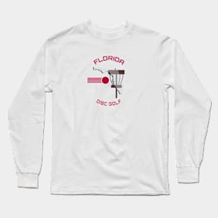 Florida Disc Golf - State Shape Long Sleeve T-Shirt